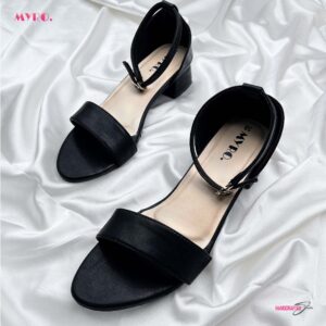 Myro Black Anklestrap Low Heel