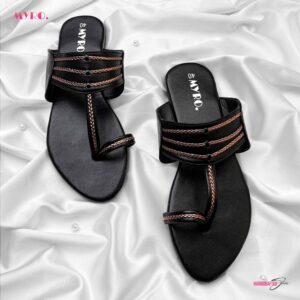 Myro Black Copper Chappal