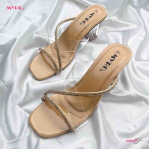 Myro Fuschia Brown Glass Heel