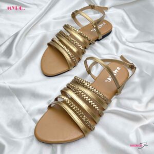 Myro Gold Braided Strappy