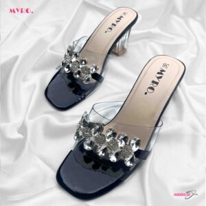 Zollan Black High Glass Heel