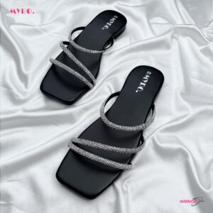Sparkle Black Flat