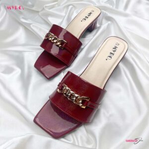 Carolyn Maroon Low Heel