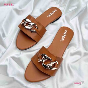 Sandalia Brown Slide